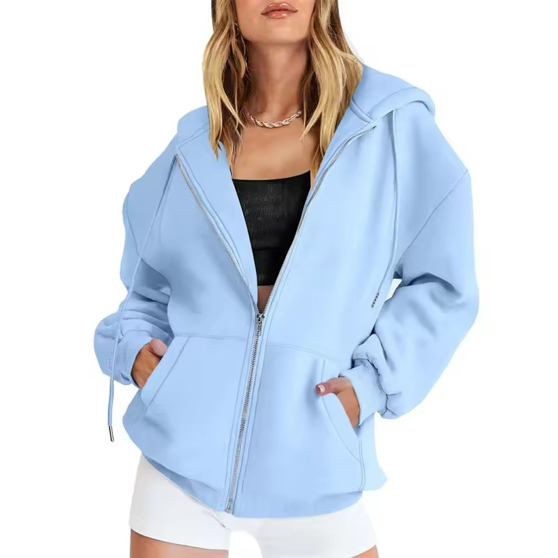 Women'S Fashion Zip Up Hoodies - Весенне-осенняя модная женская толстовка на молнии