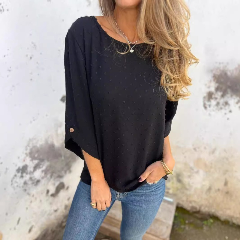 Women Fashion Blouse - Женская блузка из швейцарского жаккарда с