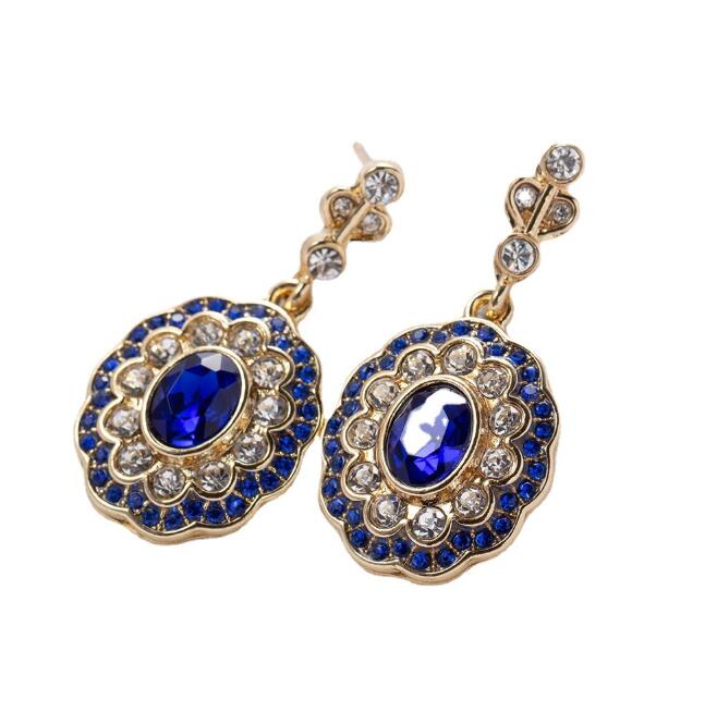 Women'S Fashion London - Серьги-подвески Luckyshine с овальным лондонским голубым