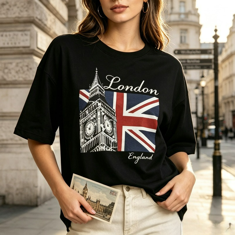 Women'S Fashion London - Лондон, Англия, футболка с принтом Биг