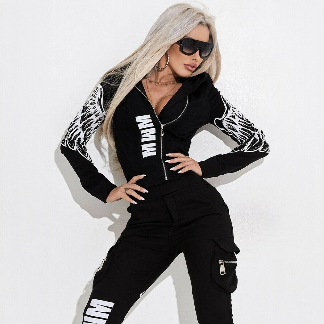 Модный спортивный костюм для ж – обзор и цена Women'S Fashion Zip Up Hoodies