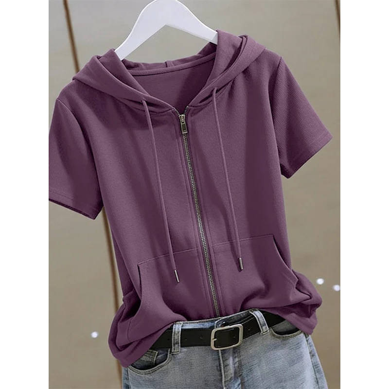 Женская летняя толстовка на мо – обзор и цена Women'S Fashion Zip Up Hoodies
